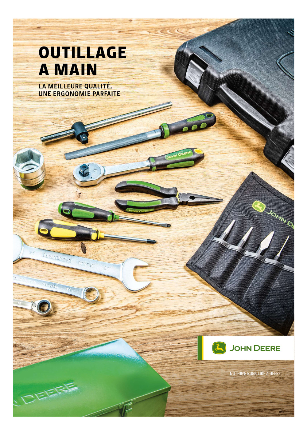 Couverture du catalogue d'outillage à main John Deere